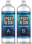 Crystal Clear Epoxy Resin Kit 32oz - Food Safe, UV Resistant, Bubble Free — 1