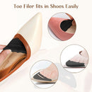 Shoe Inserts, Foam Filler, 4 Pairs Adjustable Toe Inserts for Loose Shoes, Black and Beige — 5