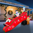 EAONE 7FT Christmas Inflatables Outdoor Decorations, Cute & Funny Inflatatable Christmas Santa Snowman Slide Blow Ups Yard Decoration with Lights for Garden Lawn Home Xmas Holiday Season Decor — 7