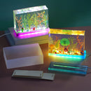 4 Pcs Square Light Resin Silicone Molds Lamp Holder Molds for Flower Preservation with USB Light for DIY Epoxy Resin… — 1