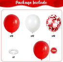 Red White Balloons Set, 35 Pack 12 Inch Red White Confetti Latex Party Helium Balloon for Girls Women Birthday Party Wedding Valentine's Day Graduation Galentines Christmas Party Decoration — 2