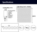 weillsnow 198 LED 9.8ft x 6.6ft Christmas Net Lights, Connectable 8 Lighting Twinkle Modes Mesh Lights for Christmas Outdoor Patio Garden Bush Fence Decorations (Blue & White) — 2