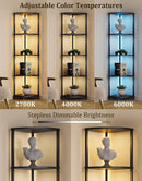 PARTPHONER Corner Shelf with LED Light, 5 Tier Smart Color Changing Floor Lamp with Remote, 62" Display Shelf… — 3