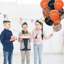 68Pcs Black and Orange Balloons, 12 inch Orange Black Latex Balloon Set with Confetti Ribbons Reusable, Fade-Resistant for Halloween, Graduation Spooky Party Decorations. | Black Orange — 6