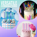 120 Pcs Tall Thin Birthday Candles Rainbow | 5.5 (Pack of 3) — 6