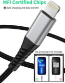 2FT USB C to Lightning Cable, 2 Pack Short iPhone Charging Cable Braided 4
