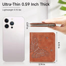 KITEVIUN Small RFID Wallet Women Ultra Thin Slim Womens Wallet Mini Compact Bifold - Brown — 2