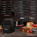 Astercook Knife Set for Kitchen with Block and Sharpener 15pcs German — 2