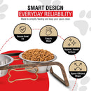 Loving Pets Elevated Dog Bowls – Raised Stainless Steel Dog Bowls with Steel…