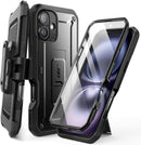 SUPCASE for iPhone 16 Plus Case with Screen Protector & Kickstand, Black — 1
