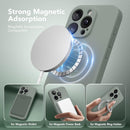 Magnetic for iPhone 16 Pro Max Case Silicone Calke Green — 2