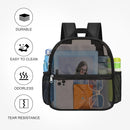 USPECLARE Clear Backpack for Stadium Approved 12×6×12 Transparent Bag | Black Pvc | Small — 5