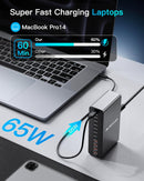 12 Ports Aluminum Alloy MEKIOJEO 380W Charging Station USB C Charger Block photo 3