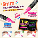 GOTIDEAL Chalk Markers,16 Colors Chalkboard Markers,6mm Reversible Tip — 2