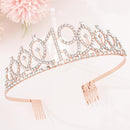 CIEHER 19th Birthday Crown and Sash for Girls, It's My 19 Bday Sash, 19th Birthday Decorations Rose Gold | 19th Bithday — 7