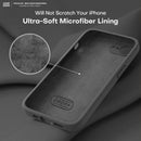 LOVE 3000 Designed for iPhone 16e/17e Case, Premium Silicone with [Soft Anti-Scratch Microfiber Lining] Shockproof Protective Phone Case for Men Women Girls 6.1", Black — 5