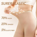 Somuch 15-20 mmHg Footless Compression Pantyhose for Women & Men, Graduated Compression Tights for Varicose Veins Edema Leg Swelling, High Waisted Support Leggings | Beige | Medium — 4