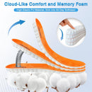 2 Pairs 4D Cloud Steppers Insoles for Women & Men Size:230-260mm - Orange-1 — 3