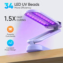 PPESULK 34 LEDs Cordless UV Light for Resin with LCD Timer Display, 3000mAh Rechargeable Fast Curing UV Resin Lamp,… — 2