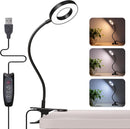 Foneso Desk Lamp Clip on Light, 48 LED USB Lamp with 3 Color Modes 10 Brightness Levels, 360° Flexible Gooseneck Eye… — 1