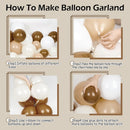 140pcs Neutral Balloon Garland Arch Kit with Brown Beige Nude Tan Balloons — 2