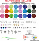 Redtwo 4mm Seed Beads for Bracelets, 24 Colors 3400Pcs Bracelet Making Kit — 2