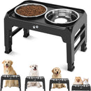 COMESOON Elevated Dog Bowls, 4 Height Adjustable Raised Bowl Stand with 2…