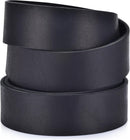 Leather Strap, 1 Inch Wide Flat Genuine Leather Strips for Crafts | Black — 3