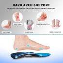 FEELLIFE Plantar Fasciitis Insoles, High Arch Support Inserts for Men Women, Heavy Duty Flat Feet Pain Relief Orthotics for Athletic Shoes & Work Boots for All Day Standing [Men 9-9.5|Women 11-11.5] - Blue — 4