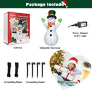 FunFanso 7 FT Christmas Inflatables Snowman Outdoor Decorations, Giant Blow up Snow Man Yard Decor Built-in Bright LED Light Wear Magic Hat, Weatherproof Holiday for Garden Patio Lawn Party Xmas Gifts — 6