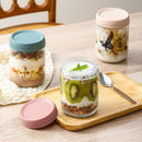 NETANY 6-pack 16 oz Overnight Oats Containers with Lids, Glass jars with Airtight Lids, Wide mouth Mason Salad jars,… — 6