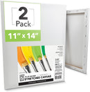 ArtSkills Stretched Canvas for Painting, 11x14 Canvas, 2-Pack Framed | 2-Pack 11x14 — 1