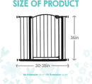 Regalo Safety 36" Extra Tall Arch Baby Gate, Bottom of Stairs & Doorways