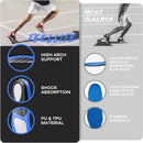 FEELLIFE Plantar Fasciitis Relief Shoe Insoles [1-Pair], Arch Support Insoles, Running Athletic Gel Shoe Inserts, Orthotic Inserts for Arch Pain[Trim to Fit: Men 8-12/Women 9-13] - Black & Blue — 3