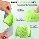 Pickleball Insoles, 4D Memory Foam Arch Support Inserts, Shock Absorbing, Anti-Slip Massage Support, Breathable Comfort for Walking & Sports(Green, Men 8-9/Women 9.5-10) - Men 9.5-10.5/Women 10.5-11.5 — 2