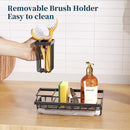 Consumest Sponge Holder for Kitchen Sink - Kitchen Sink Caddy Organizer with Removable Drip Tray for Countertop Dish… — 4