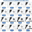 TWOHANDS Art Pen Drawing Marker Pens Fineliners, Set of 16, Black | 1 Count (Pack of 16) — 2