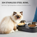 PETKIT 304 Stainless Steel Elevated Cat Bowls&Dog Bowls,Raised Cat Food and Water Bowl Set, Non-Slip, Anti Vomiting 15°Tilted Cat Small Animal Plate — 2