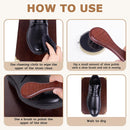 10 Pcs Deluxe Shoe Shine Box Set & Shoe Care Polish Kit with Foot Rest, Wooden Care Tools Storage Box Perfect for Multi- Leather Shoes — 5