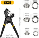 zonglan Heavy Duty Grommet Tool Kit of 1/2" 5/16" and 3/8",Multi Size Handheld Eyelet Tool Plier Rivet Press with 900 pcs Silver Grommets for Tarp Leather Fabric | 3-Die Set: 1/2", 5/16", 3/8" — 6