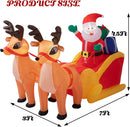 Sunnyglade 4.5x7FT LED Christmas Inflatables Santa & Reindeer Outdoor Decor — 6
