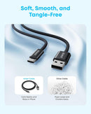 Anker Zolo USB to USB C Cable for CarPlay (Black, 3.3FT) 3