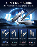 [Upgraded] 4-in-1 USB C Cable 60W 5FT Lightning Cable Fast Charging Cords 2