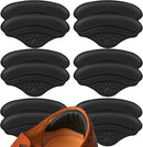 6 Pairs 4D Heel Pads for Shoes Too Big for Women Men, Heel Grips Cushions for Pain Relief, Inserts Prevent Loose Shoes Slip Blisters Scar, Heel Protectors for Friction (6, Black, Leather) - Black | Leather | 6 — 1