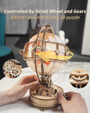 ROKR 3D Wooden Puzzles for Adults-LED Illuminated Wooden Globe Puzzle-Model Building Kits-Room Decor for Teen Girls Boys Women Men — 4