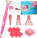 Diamond Art Tools Diamond Painting Accessories Kits with Screw Metal Tip Diamond Painting Pen Drill Bead Dot Pens for Art Craft Nail No Longer Loose (Pink Pen Rose Gold 3) — 1