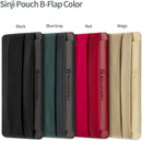 Sinjimoru Phone Grip Card Holder with Flap, Phone Wallet Stick on, Black photo 6