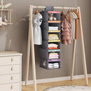 Fixwal Weekly Kids Clothes Organizer 2 Pack 6-Shelf Hanging Storage — 3