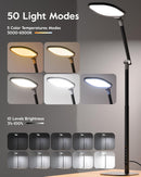 LitONES Tall LED Desk Lamps Home Office, Edge-Lit Eye-Care, 50 Light Modes — 4