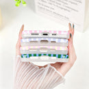 Cute Striped Case for iPhone 16e/17e 6.1",Pink/Yellow — 3